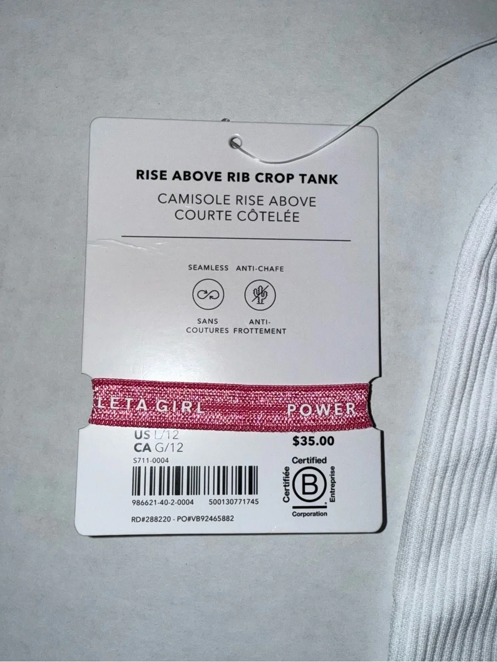 Athleta ribbed crop